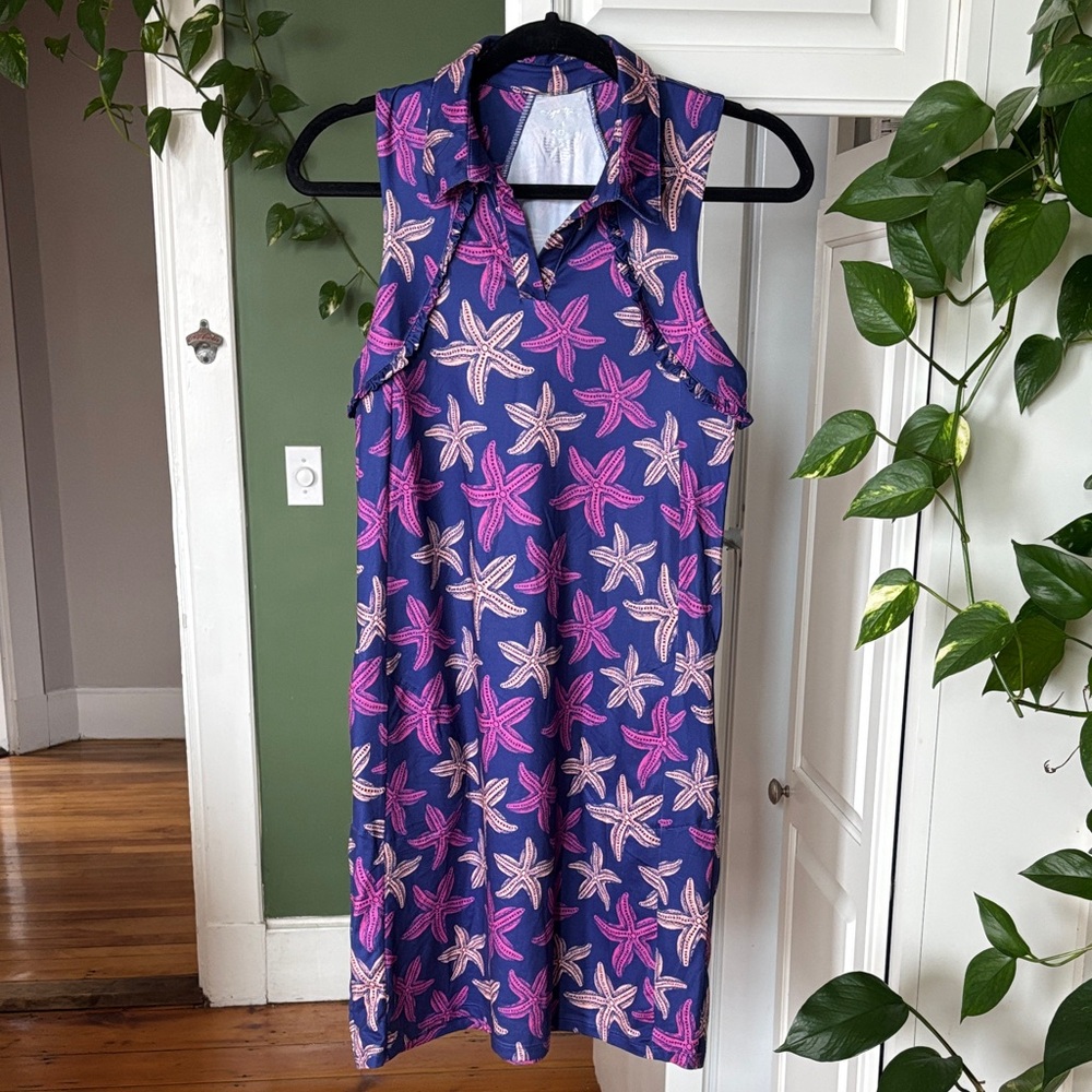 Gottex Blue and Pink Patterned Dress